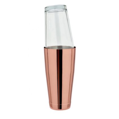 Bostonshaker koppar med glas 80 cl