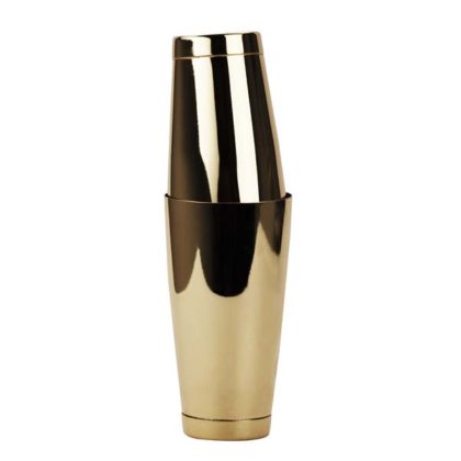 Bostonshaker tin on tin guld 75 cl