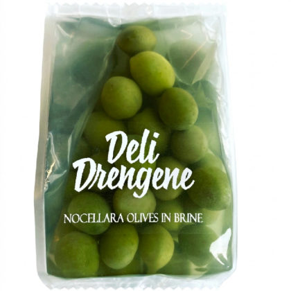 Gröna Nocellara Oliver Hela 200g