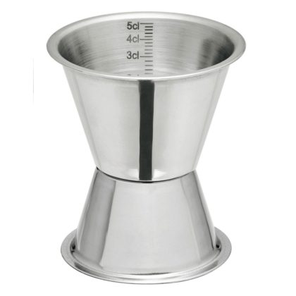 Jigger rostfri med mått på insidan 3-5 cl