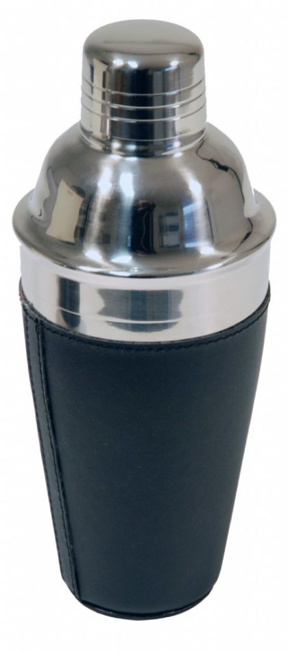 Shaker i svart läder